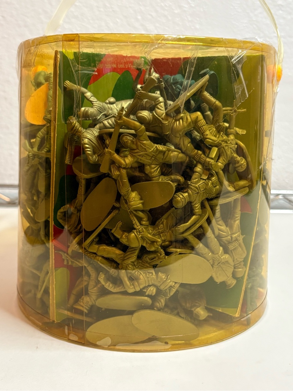 Vintage Plastic Toy Soldiers Set in Gold
